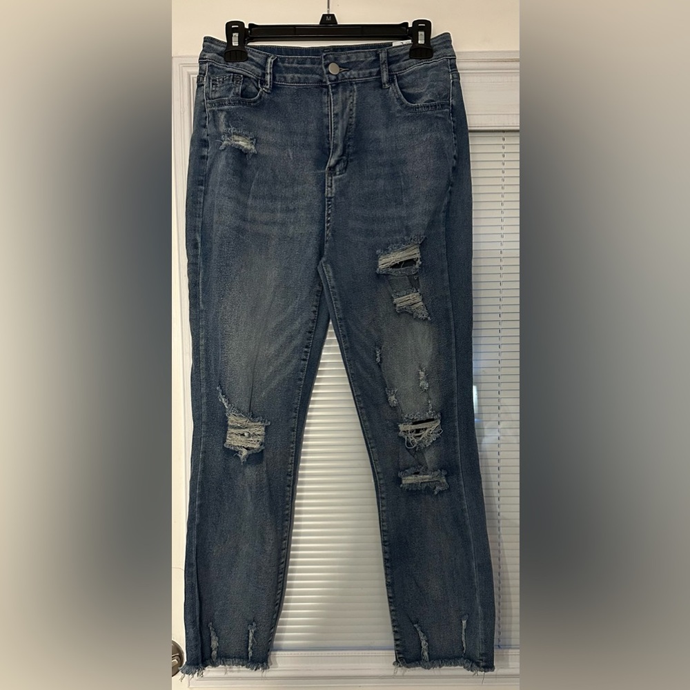 Distressed jeans